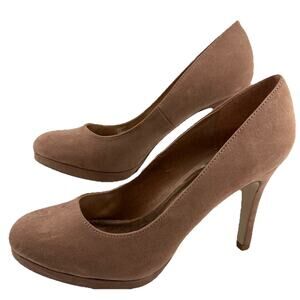 Madden Girl Nude‎ Faux Suede Dolce Slip On High Heel Pumps Sz 9 NWB